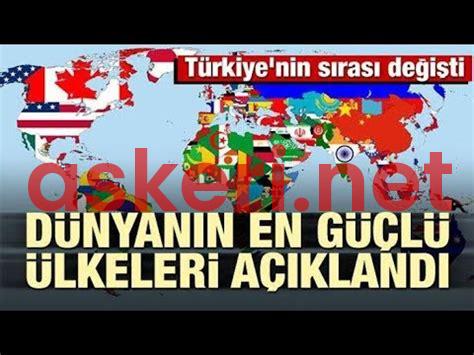 Türkiye Dünyanın En Güçlü Kaçıncı Ülkesi?